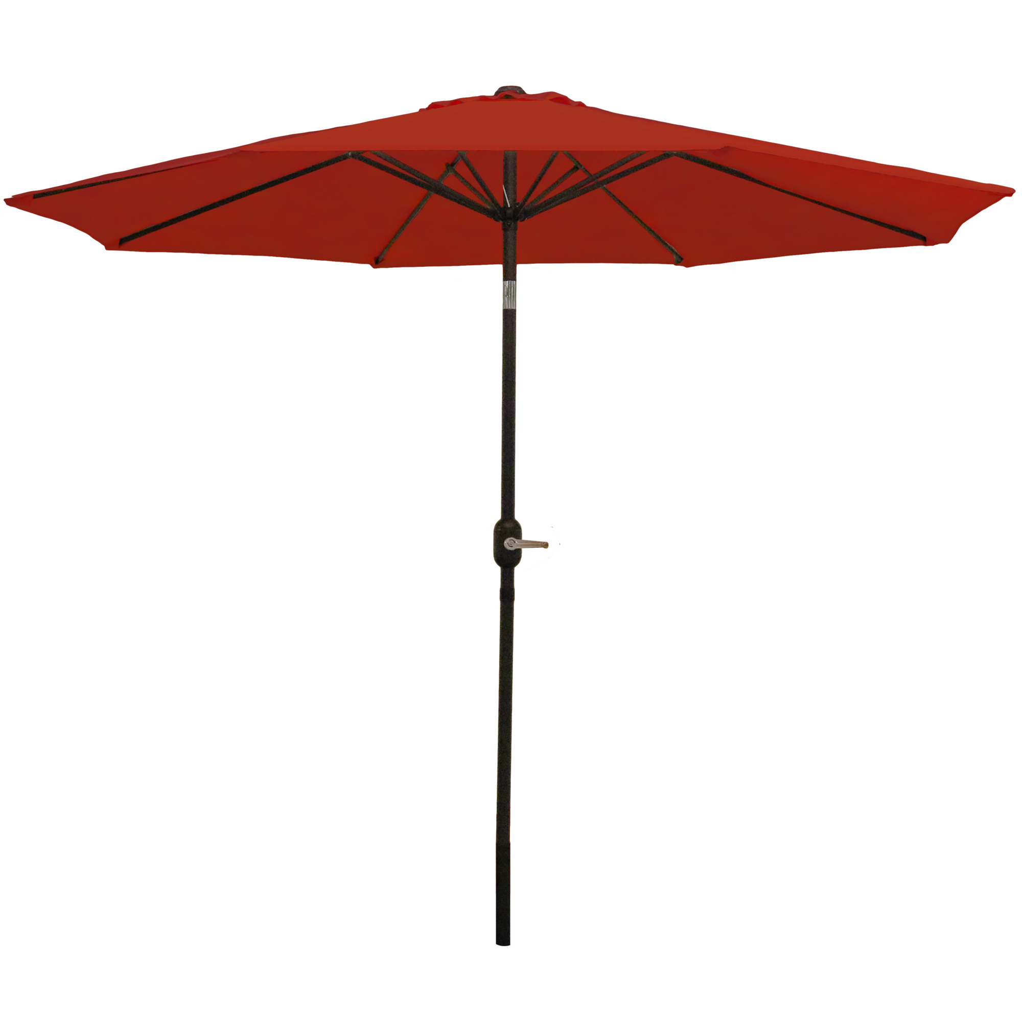 Sunnydaze Decor, Patio Umbrella with Tilt Crank - Orange - 9ft., Canopy Diameter 9 ft, Shape Octagon, Model# ECG-168